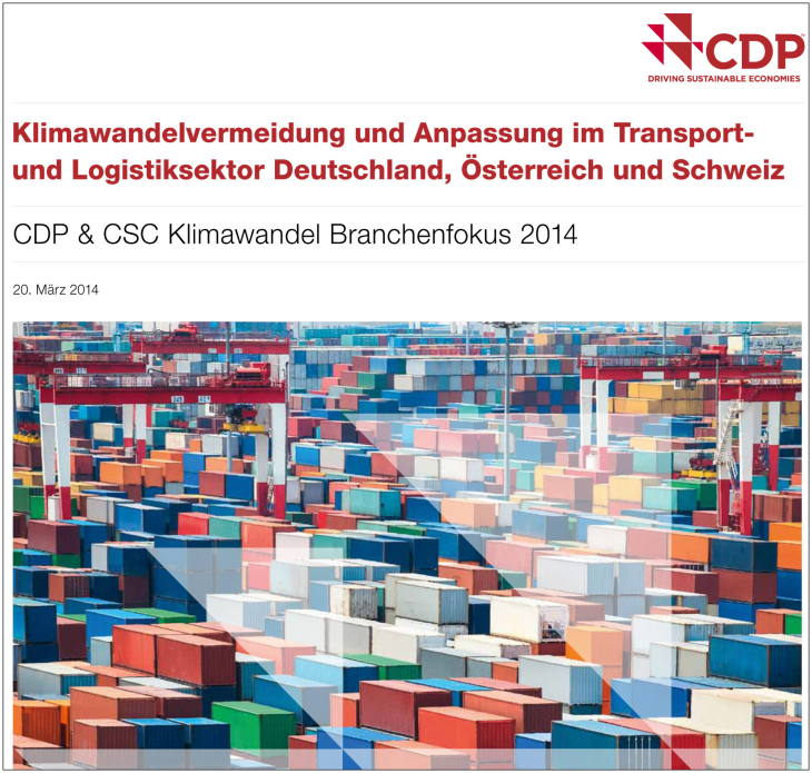 CDP CSC Transport- und Logistiksektorstudie Cover